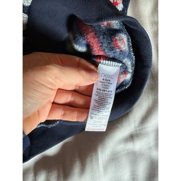 Next Navy christmas sweater size 4 - Picture 2 of 3